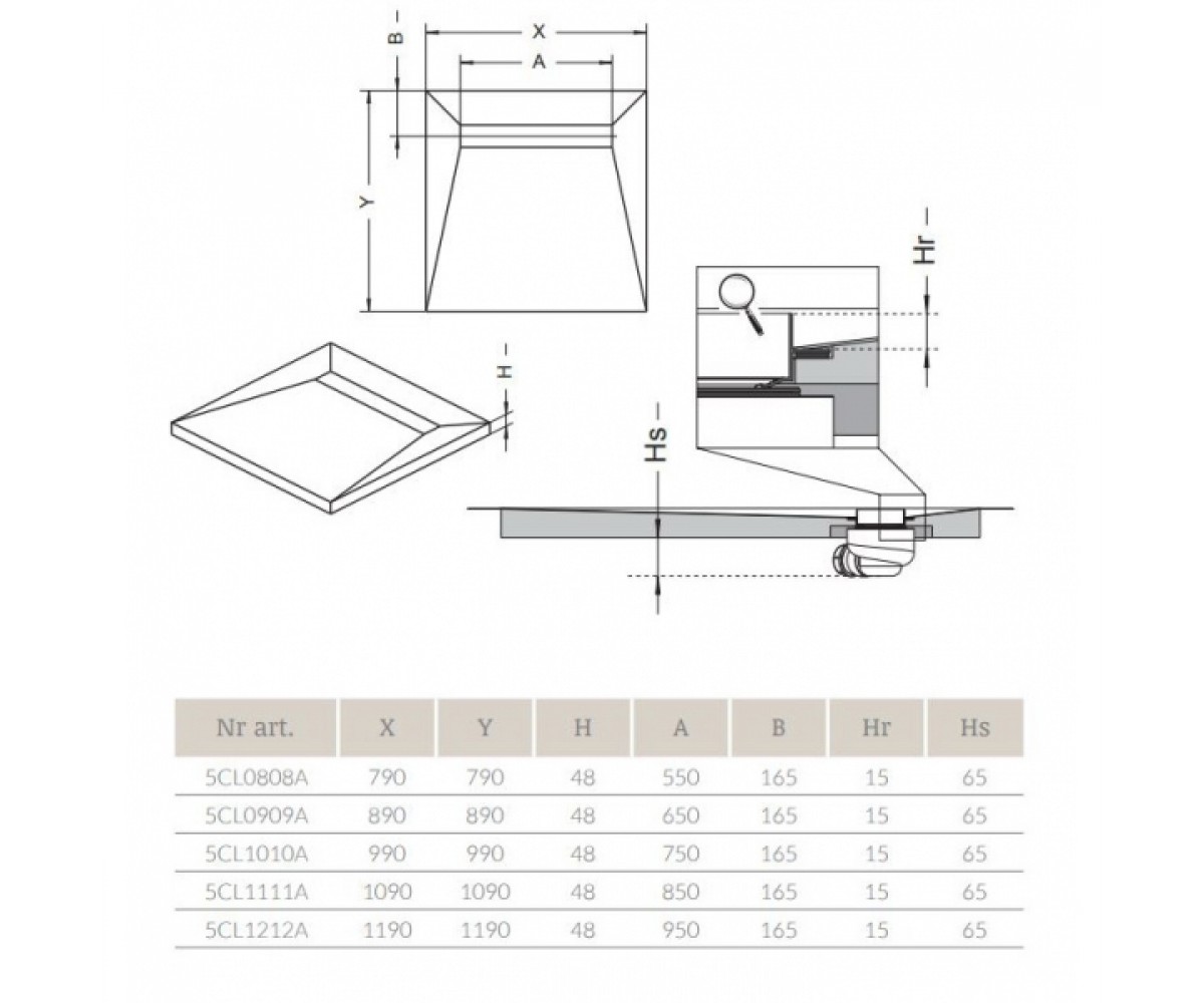 Плита для укладки  5CL1010A:Чертеж 