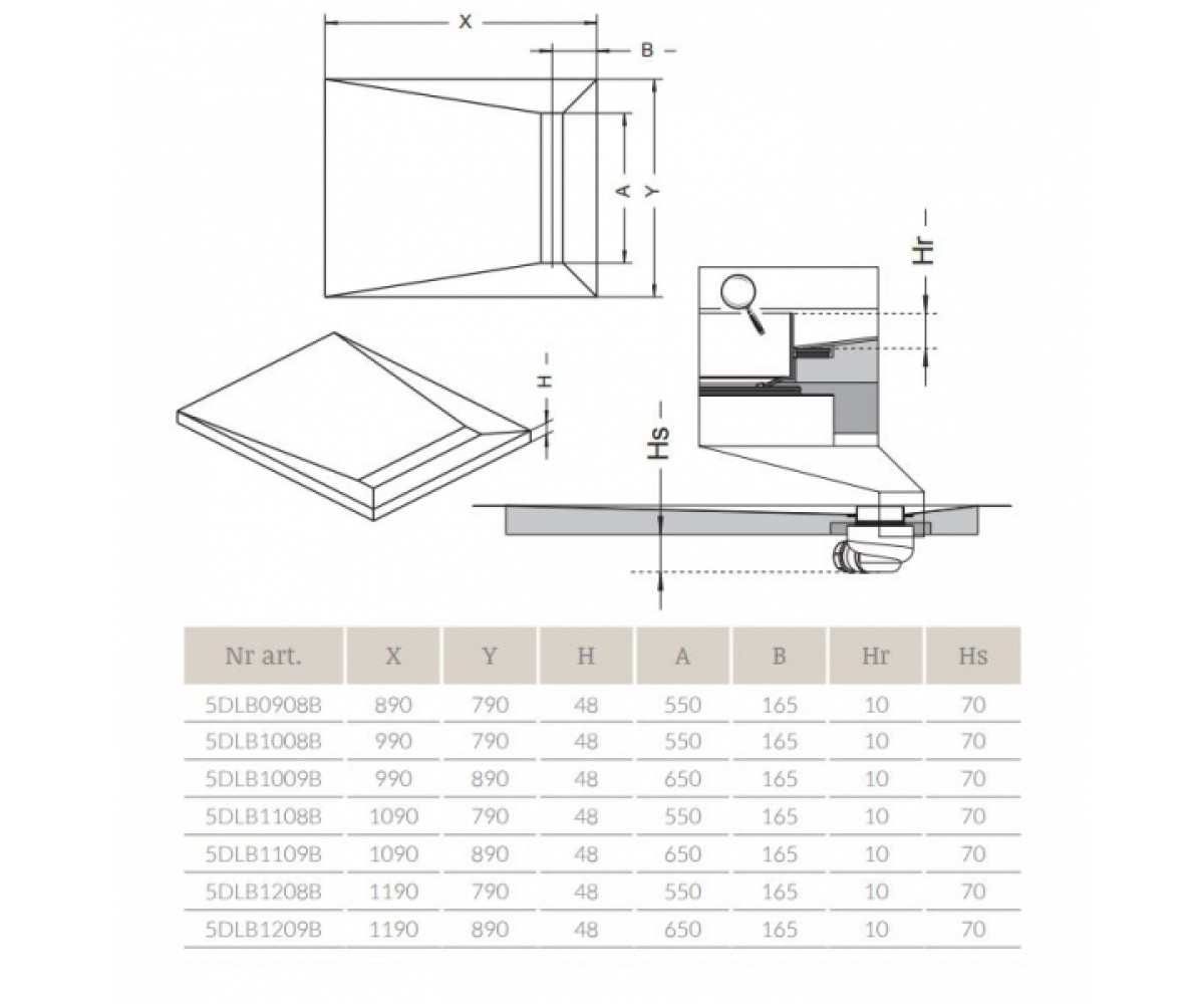 Плита для укладки  5DLB1009B:Чертеж 