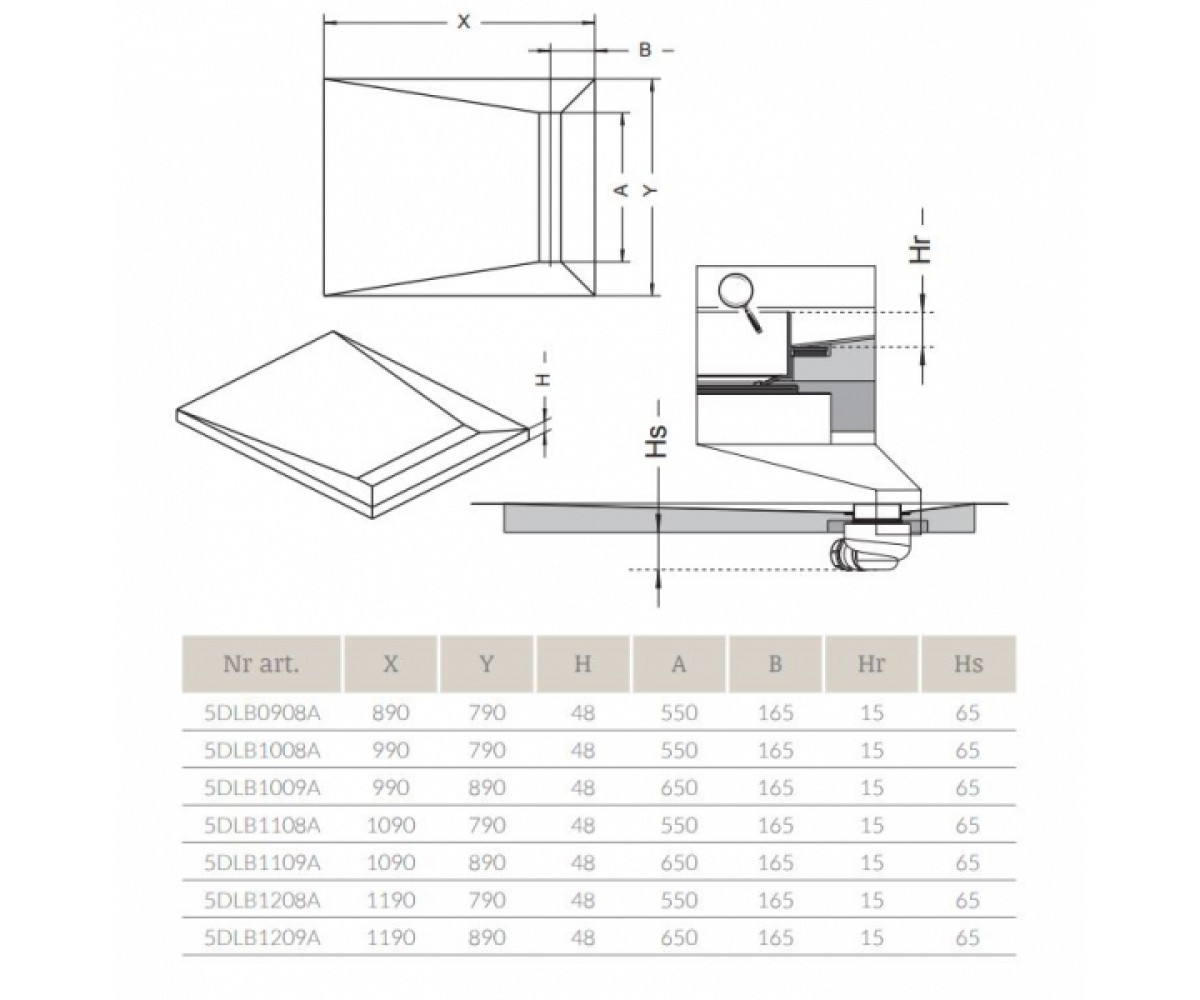 Плита для укладки  5DLB1108A:Чертеж 