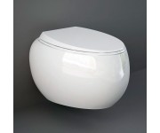 CLOSC3901WH + CLOWC1446AWHA CLOUD Унітаз підвісний з кришкою Duroplast, SLIM, Soft Close, Quick Release, безобідковий, білий глянець (1 сорт) RAK CERA