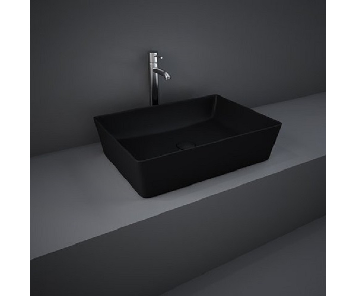 FEECT5000504A FEELING Раковина на стільницю, прямокутна, Matt Black, 50см (1 сорт) RAK CERAMICS  FEECT5000504A FEECT5000504A