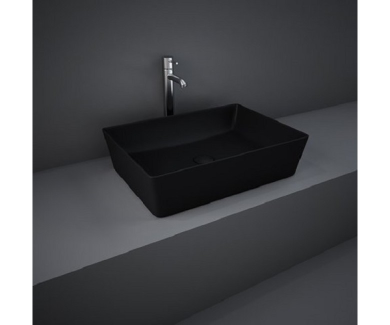 FEECT5000504A FEELING Раковина на стільницю, прямокутна, Matt Black, 50см (1 сорт) RAK CERAMICS  FEECT5000504A FEECT5000504A