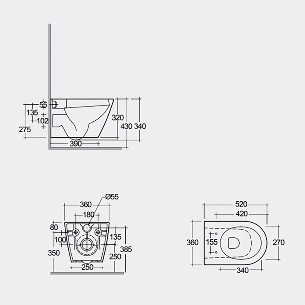 RSTSC3901514+ RST23514A FEELING унітаз підвісний з кришкою Duroplast, SLIM, Soft Close, Quick Release, Rimless, Matt Cappuccino 