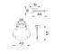Складное сиденье  OVO CHROME B8F0000029:Чертеж 