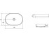 Овальная раковина  ZETA 550 SLIM GPXRC00011:Чертеж 