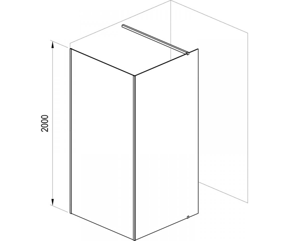Душевая кабина  WALK-IN CORNER GW1CG4C00Z1:Чертеж 