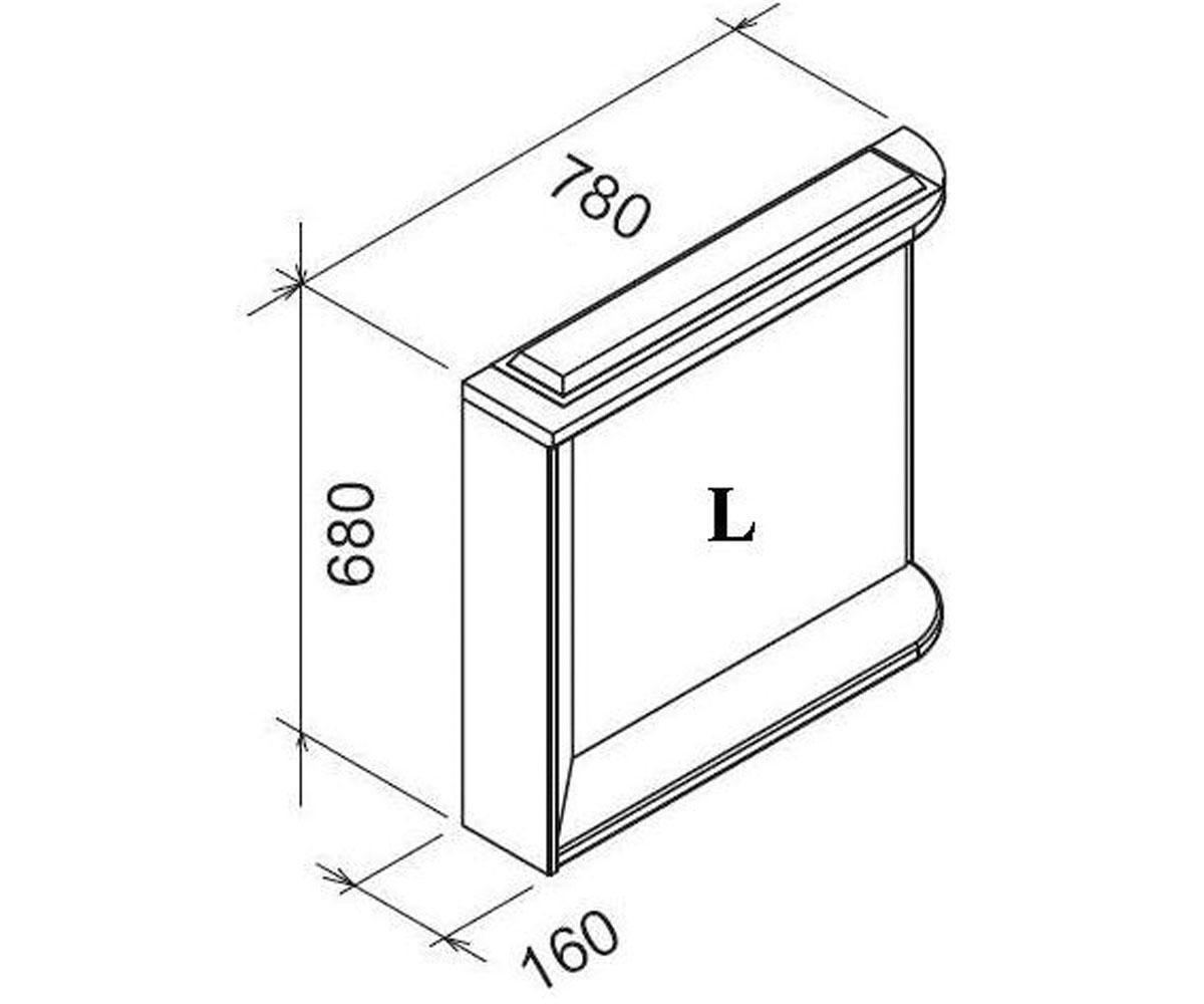 Настенное зеркало с подсветкой  ROSA M X000000331:Чертеж 