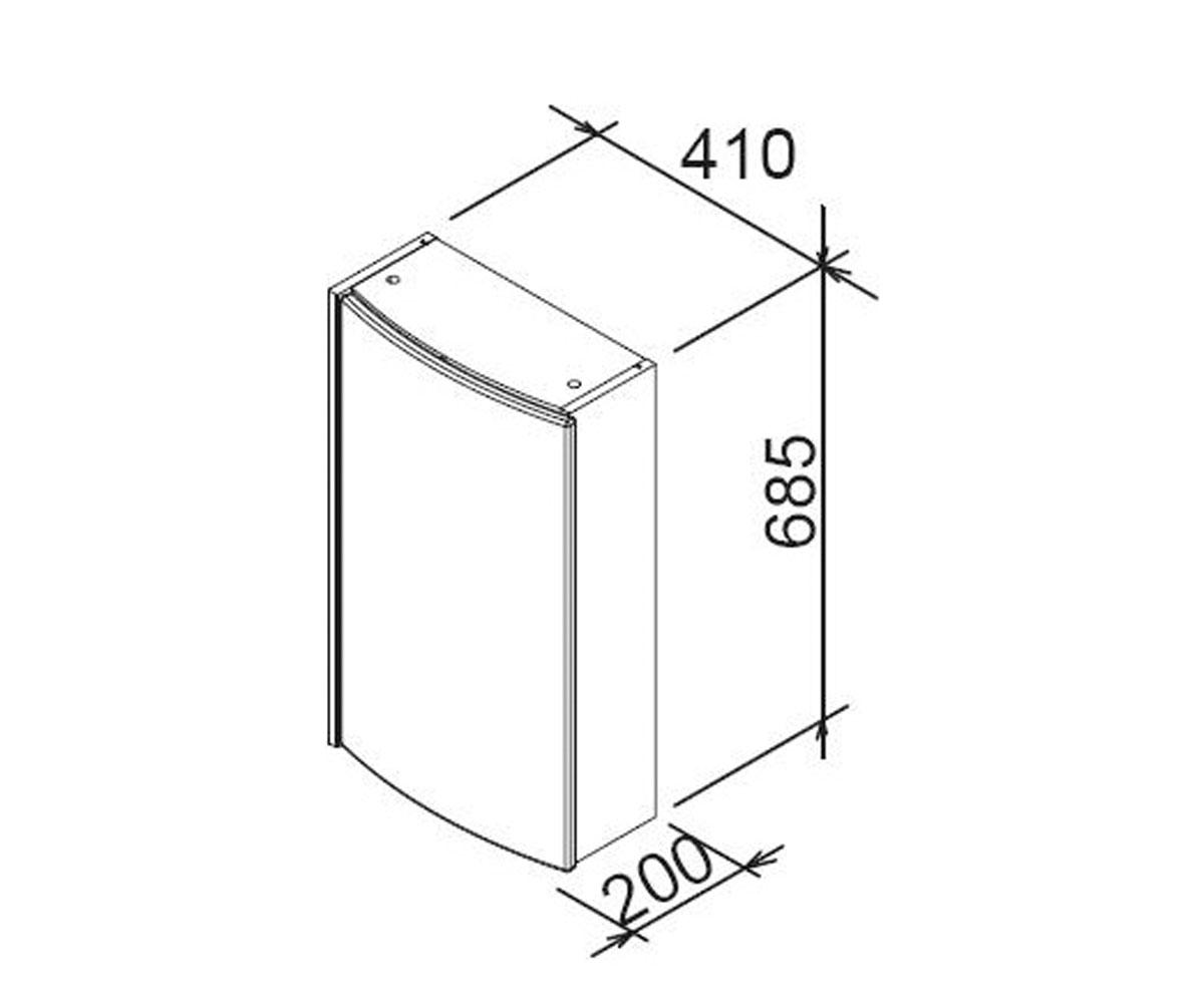 Подвесной шкафчик для ванны  UNI X000000333:Чертеж 