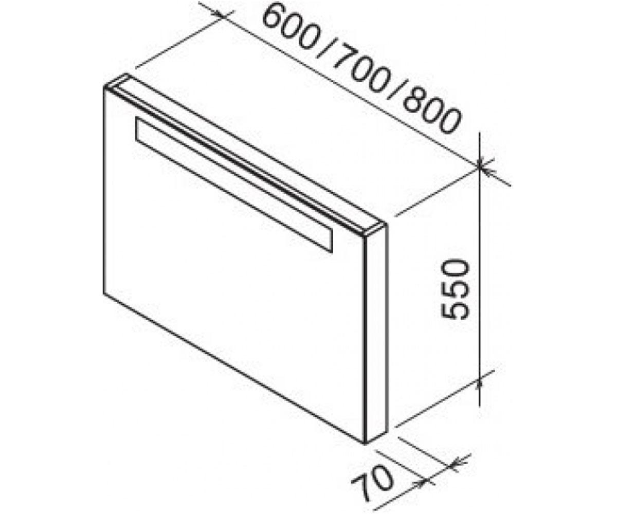 Подвесное зеркало  CLASSIC X000000354:Чертеж 