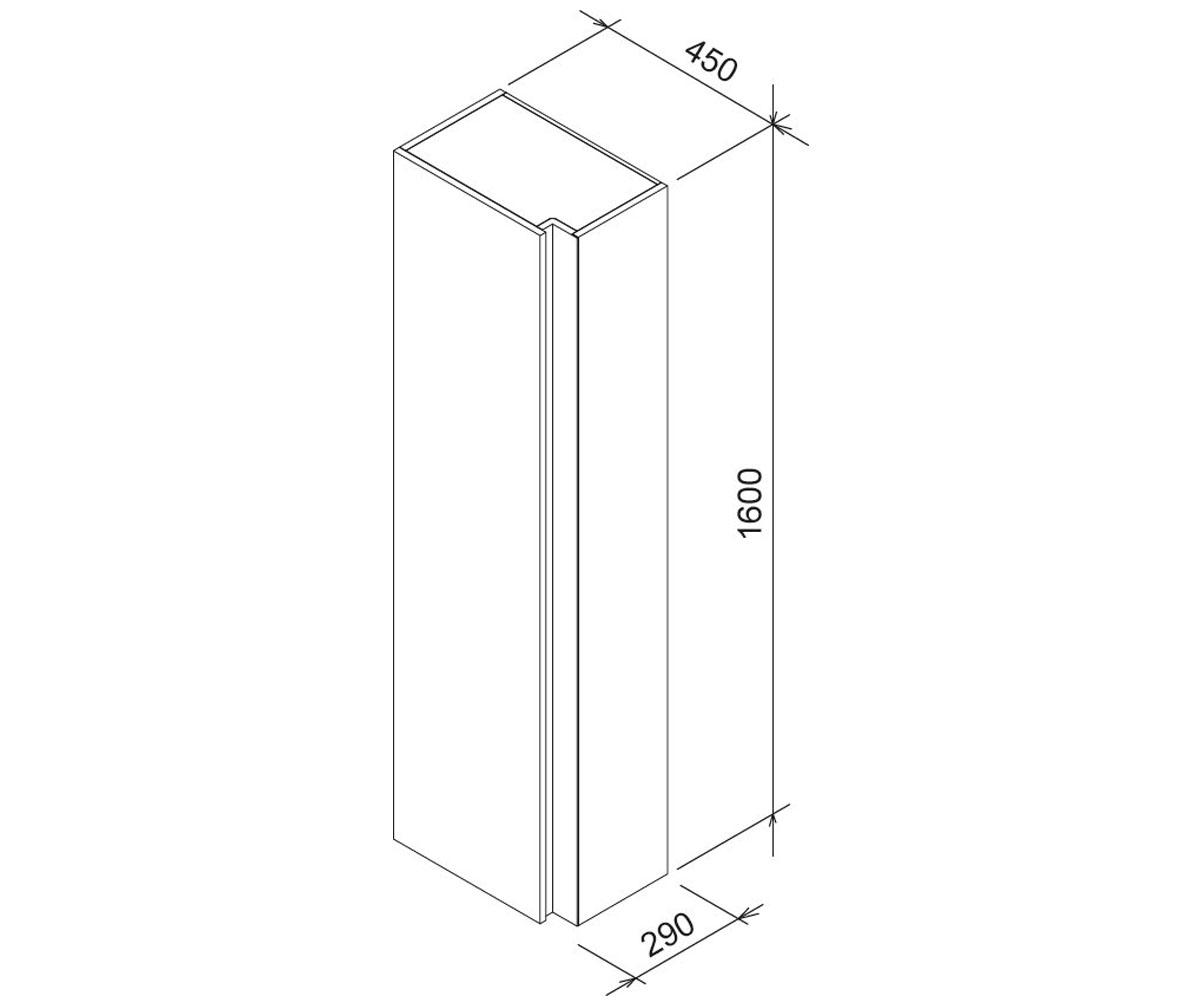 Подвесной пенал  SB 10° X000000753:Чертеж 