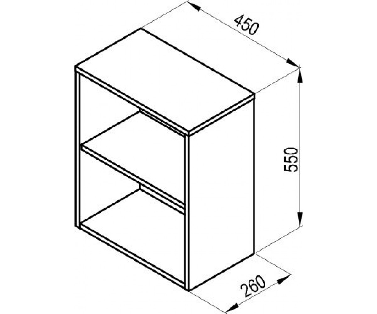 Боковая тумба открытая  NATURAL X000001055:Чертеж 