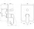 Смеситель для душа  FLAT X070123:Чертеж 