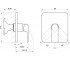 Смеситель для душа  FLAT X070124:Чертеж 