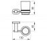 Стакан для щеток  CHROME X07P188:Чертеж 