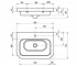 Раковина одинарная  CHROME XJG01165000:Чертеж 