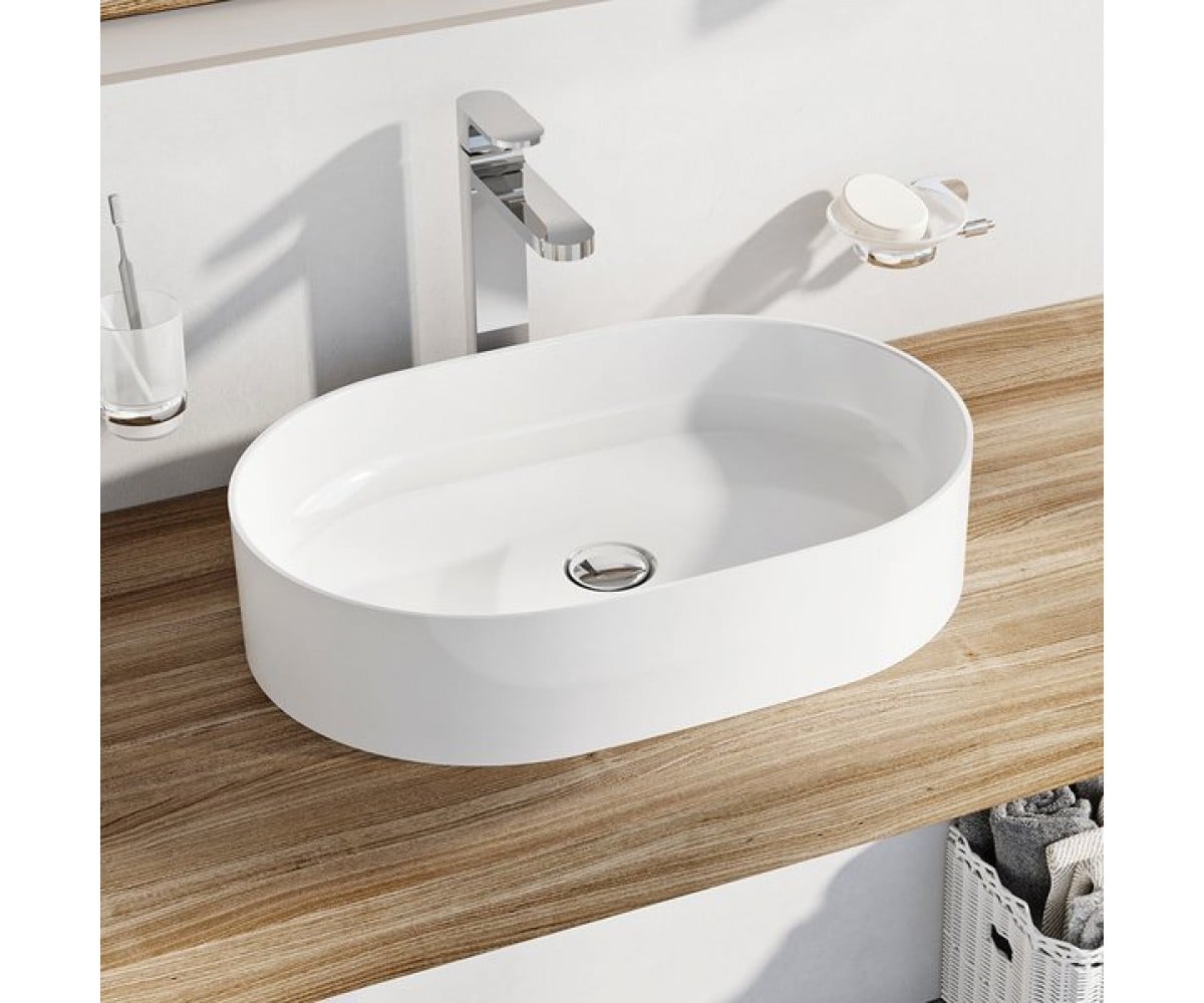 Раковина овальная  CERAMIC 550 O SLIM XJX01155001:Фото 2