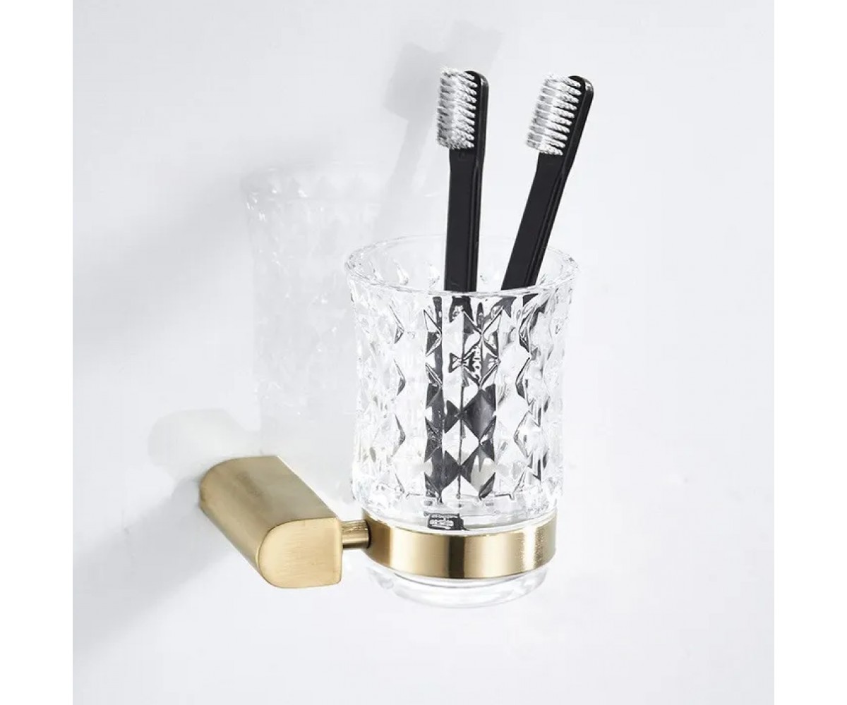Стакан для зубных щеток REA 322224B BRUSHED GOLD  REA-77040:Фото 3