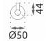 Крючок для ванной  MIST REA-80023:Чертеж 