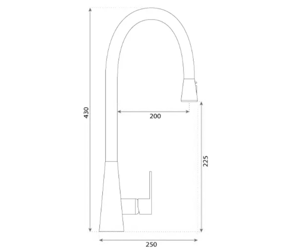 Кухонный смеситель  MILD REA-B4800:Чертеж 