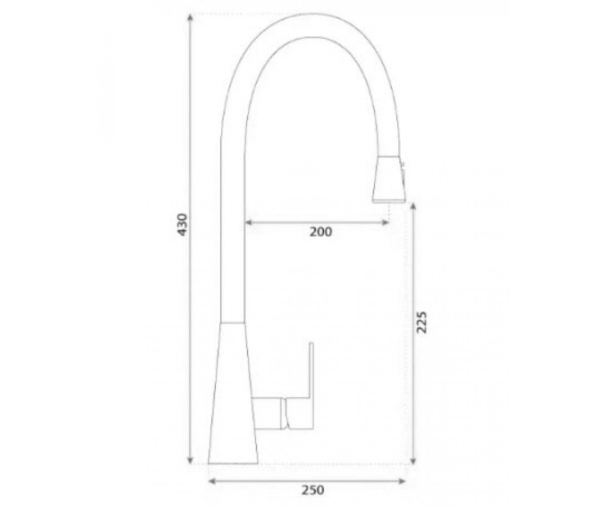 Кухонный смеситель  MILD GOLD REA-B4802:Чертеж 