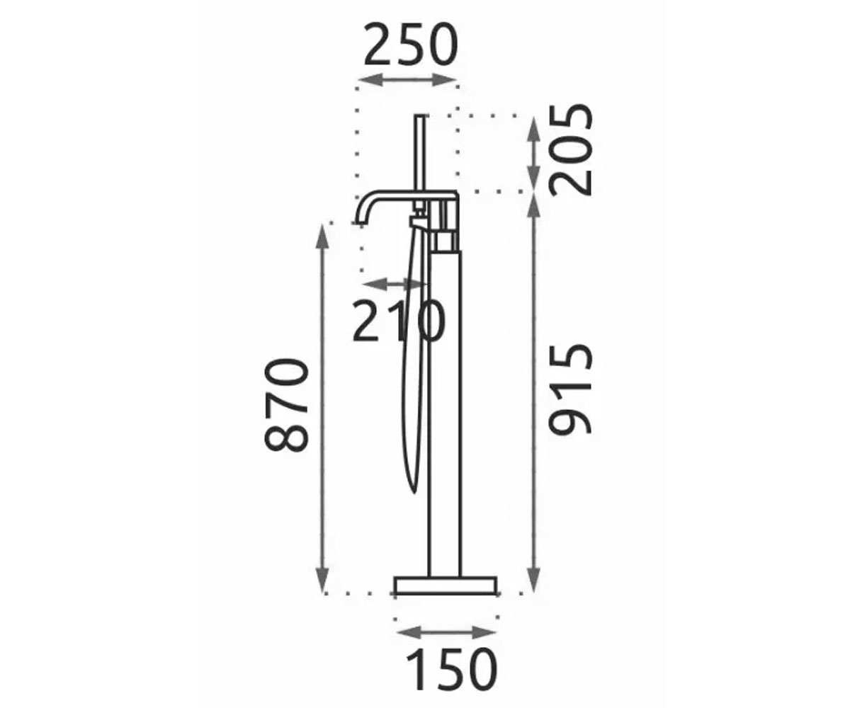 Каскадный смеситель  CARAT REA-B5231:Чертеж 
