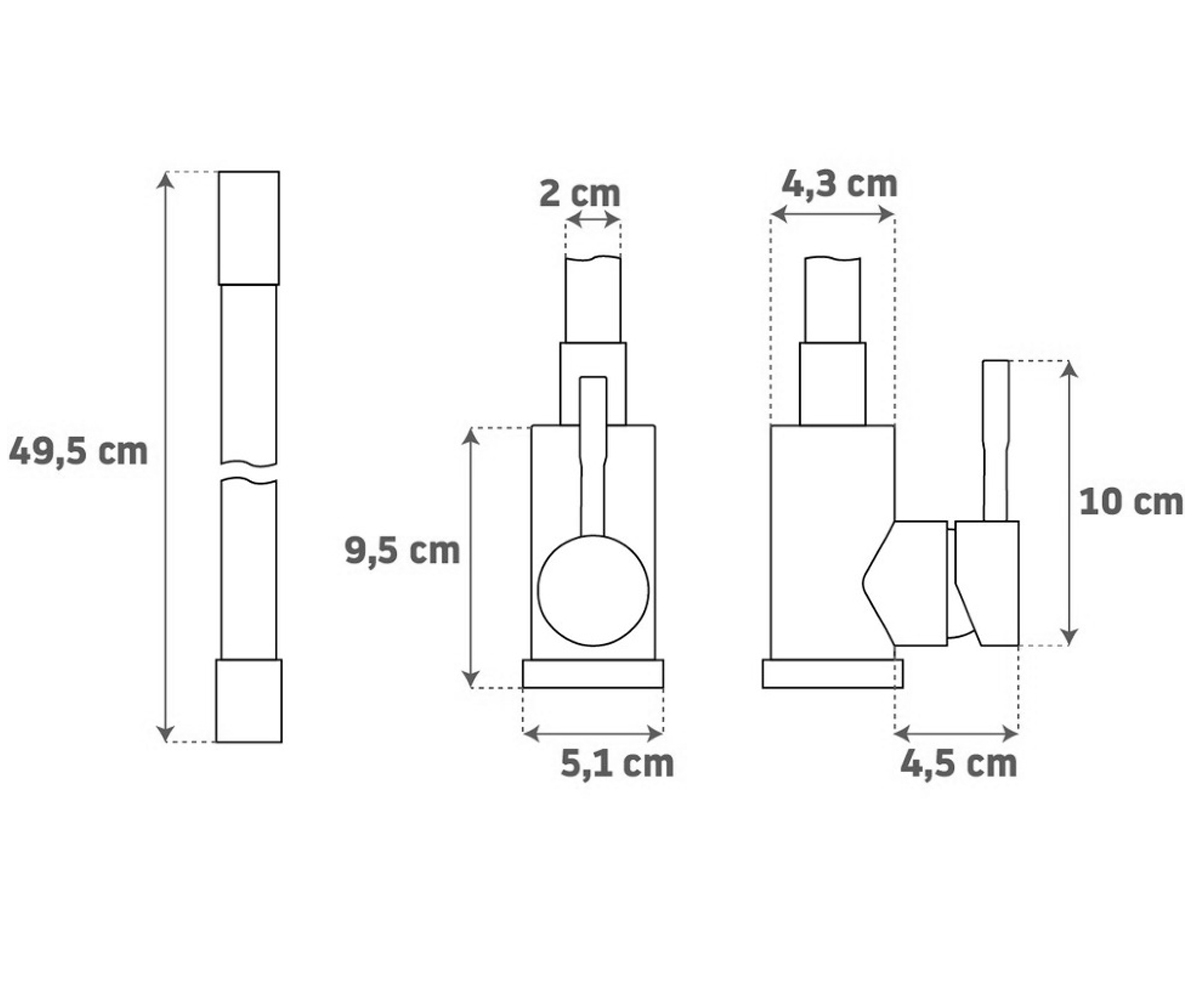 Смеситель с гибким изливом  CLEVER REA-B5698:Чертеж 