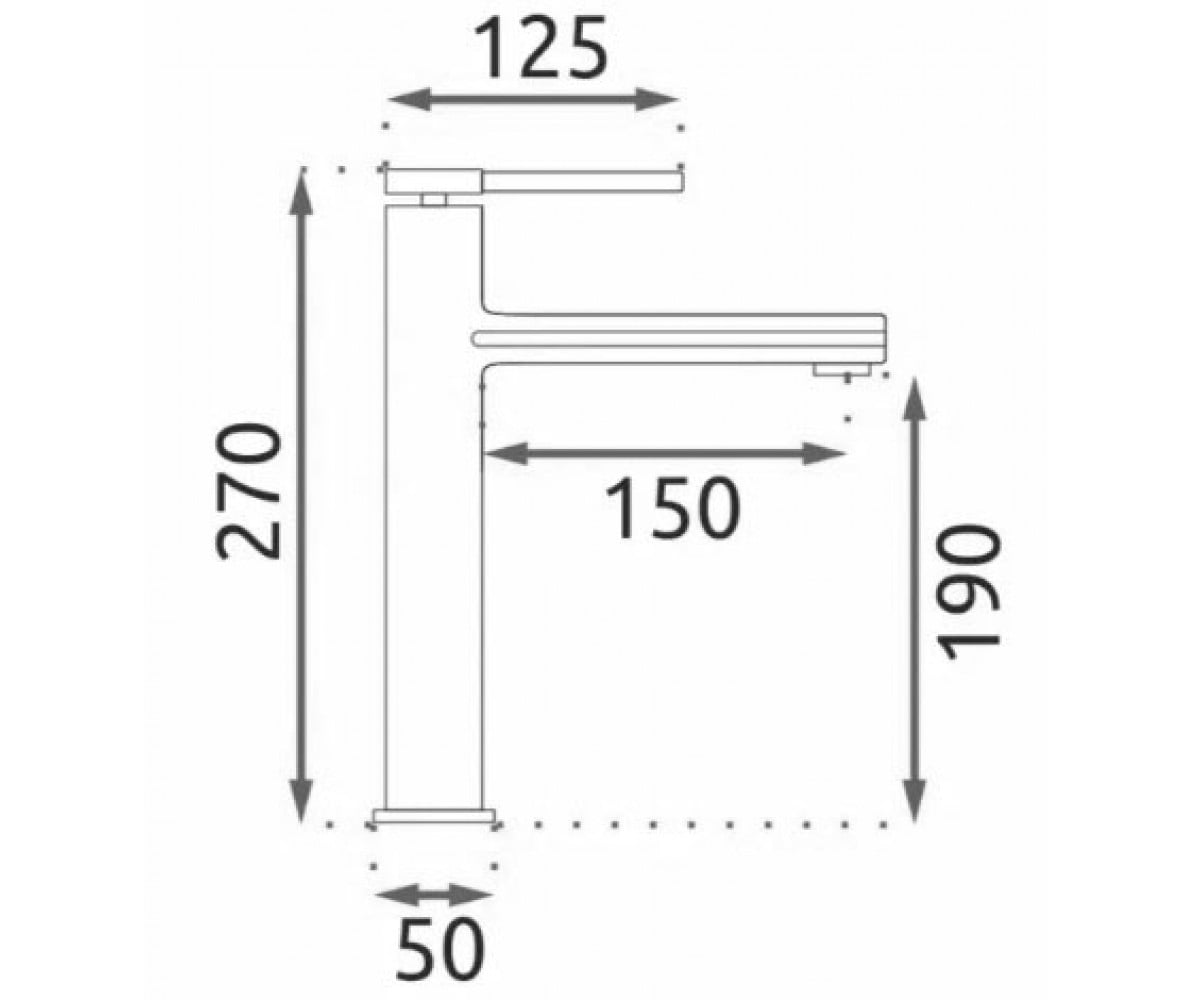 Смеситель для раковины  OVAL REA-B6511:Чертеж 