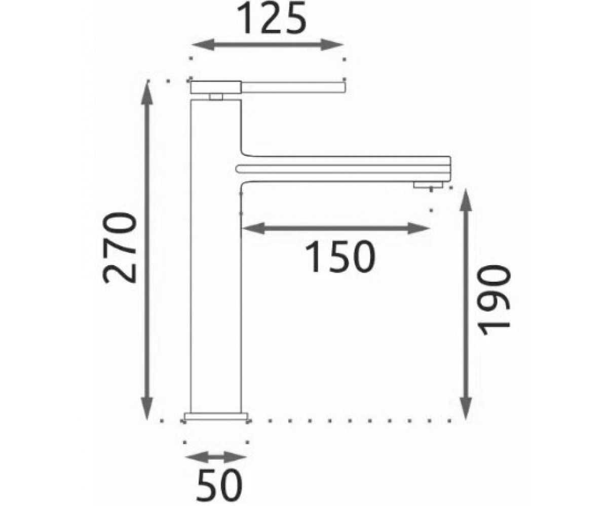 Смеситель для раковины  OVAL REA-B6513:Чертеж 