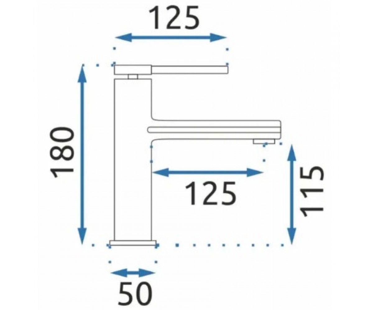 Для раковины  OVAL CHROME REA-B6514:Чертеж 