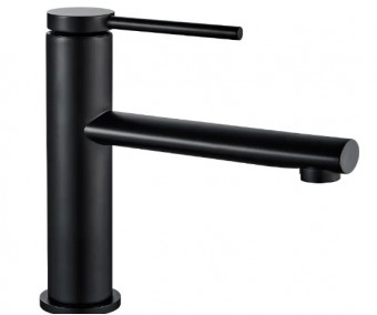 Чорний низький змішувач OVAL BLACK REA-B6516