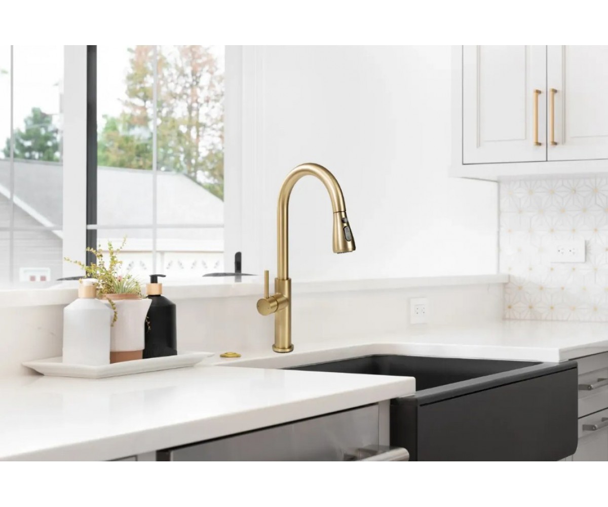 Кухонный смеситель  NEST BRUSHED GOLD REA-B6600:Фото 5