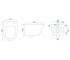 Чаша унитаза с сиденьем  CARLO MINI RIMLESS REA-C8800:Чертеж 