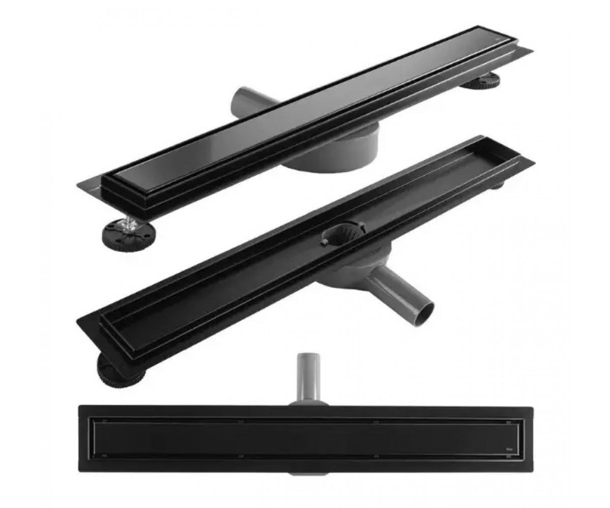 Душовий канал 90 см REA NEOX 90 PRO BLACK REA-G7804 REA-G7804