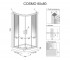 Угловая кабина 80х80 см  COSMO REA-K2215:Чертеж 