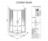 Угловая кабина 90х90 см  COSMO REA-K2216:Чертеж 