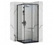 Кабінка квадратна 90х90 см REA PUNTO BLACK REA-K4801