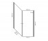 Кабина квадрантная 90х90 см  EASY SPACE N2 REA-K5412:Чертеж 