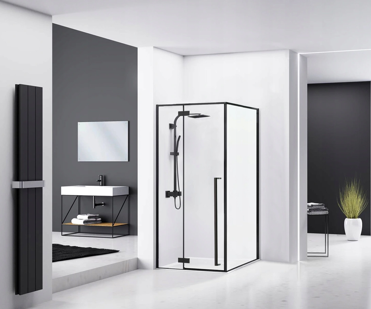 Прямоугольная кабинка 80х100 см  FARGO BLACK REA-K6950:Фото 2