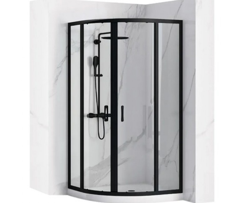 Кутова кабіна REA LOOK BLACK 80х80 REA-K7902 REA-K7902