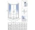 Душевая кабина  LOOK CHROM 90Х90 REA-K7905:Чертеж 