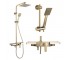 Душевой гарнитур REA BRAVO BRUSHED GOLD матовое золото с изливом REA  REA-P4121 REA-P4121