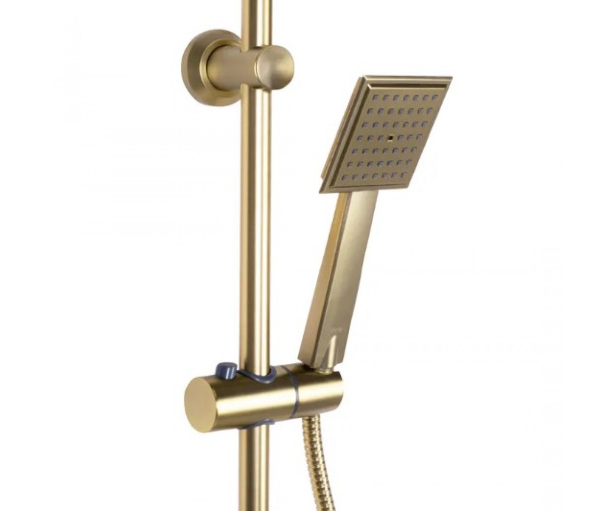 Душевой гарнитур REA BRAVO BRUSHED GOLD матовое золото с изливом  REA-P4121:Фото 3