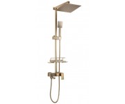 Душова система з поличкою REA JACK BRUSHED GOLD REA-P7050