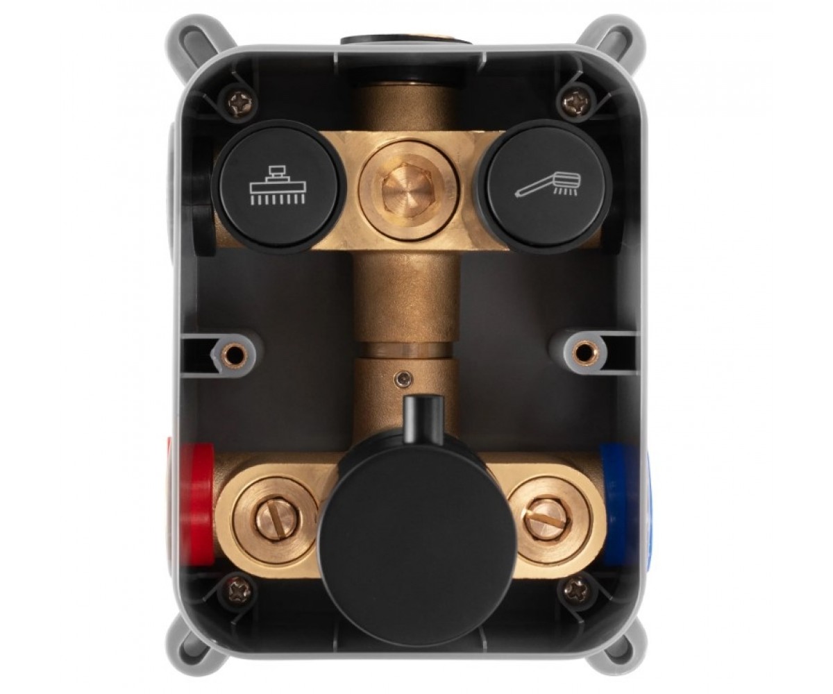Душевой комплект скрытого монтажа Rea Lungo black (REA-P8549)  LUNGO REA-P8549:Фото 1