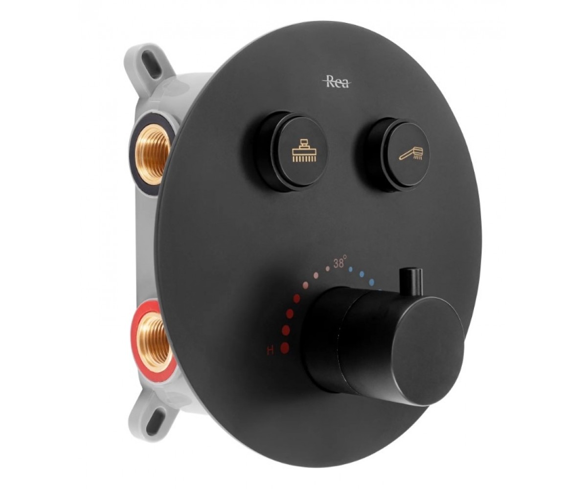 Душевой комплект скрытого монтажа Rea Lungo black (REA-P8549)  LUNGO REA-P8549:Фото 3