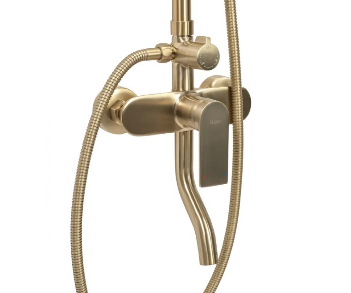 Душевая система  VERSO BRUSHED GOLD REA-P9146:Фото 3