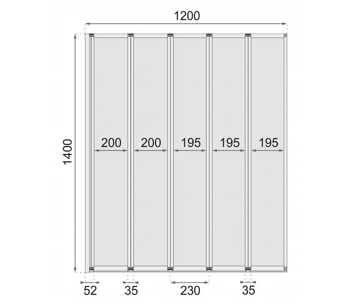 Ширма складная 120х140 см  IDEA REA-W0850:Чертеж 