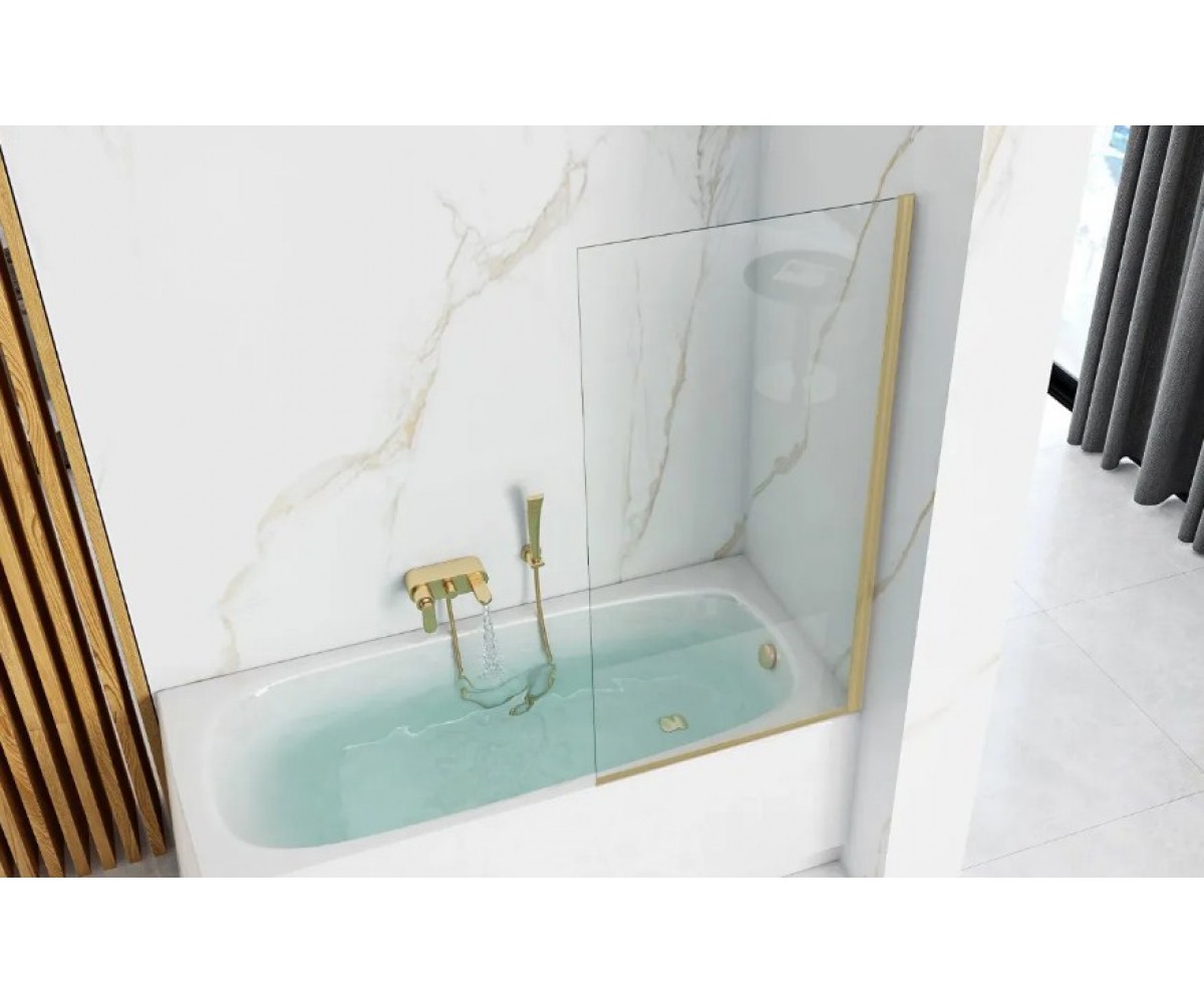 Ширма для ванны  ELEGANT BRUSHED GOLD 80 REA-W6601:Фото 2