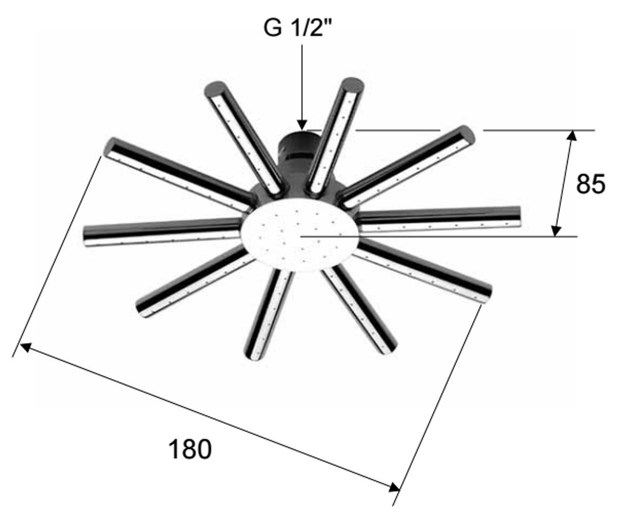Головка для душа  SUN 359S18:Чертеж 