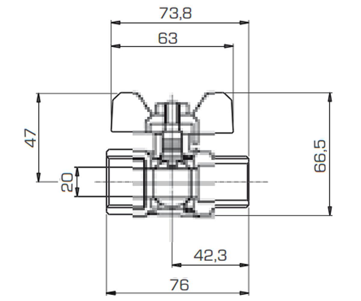 Кран для сантехники  SEVEN 361MF34:Чертеж 